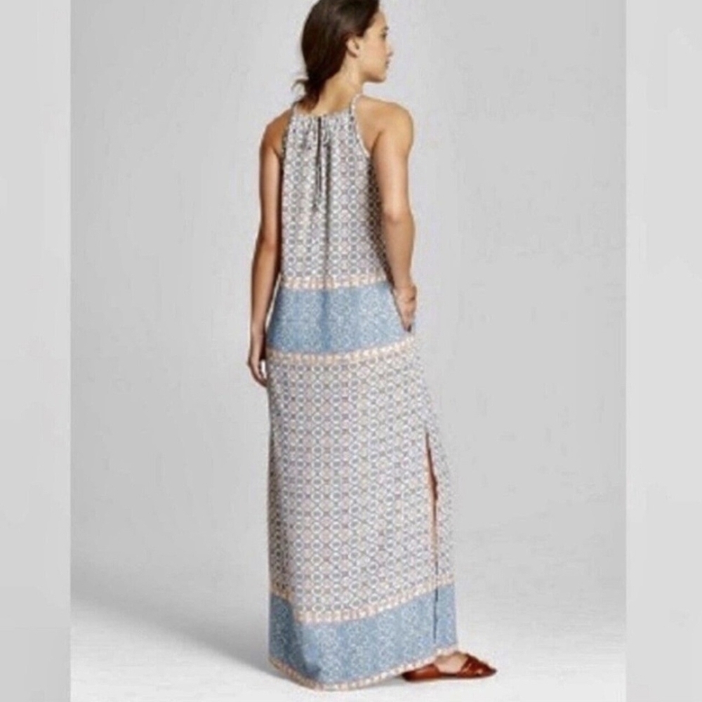 NWT Knox Rose Sleeveless Halter Top Maxi Dress Pastel Bohemian Floral Size S - Picture 3 of 7